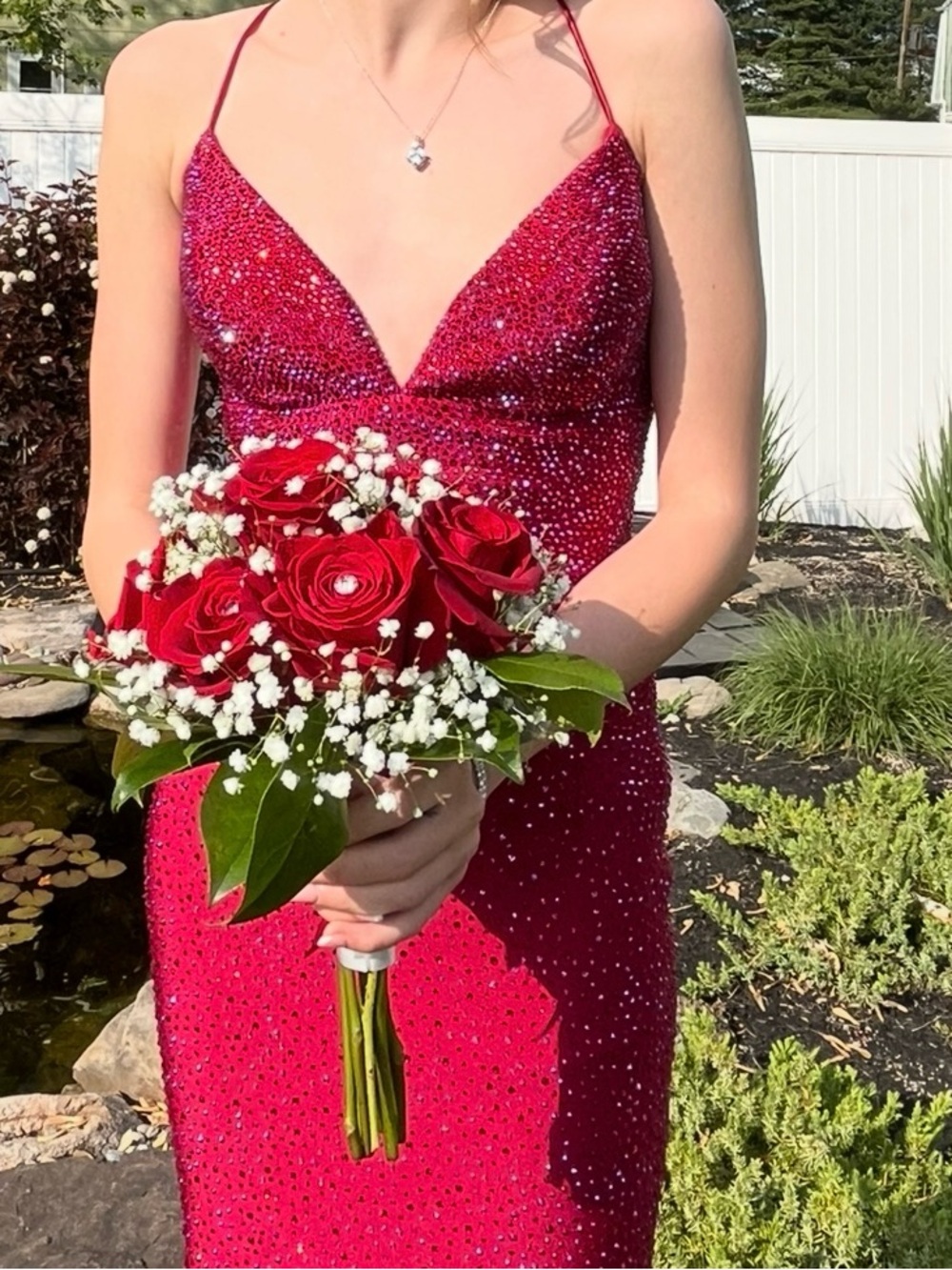 Red Sherri Hill prom dress
